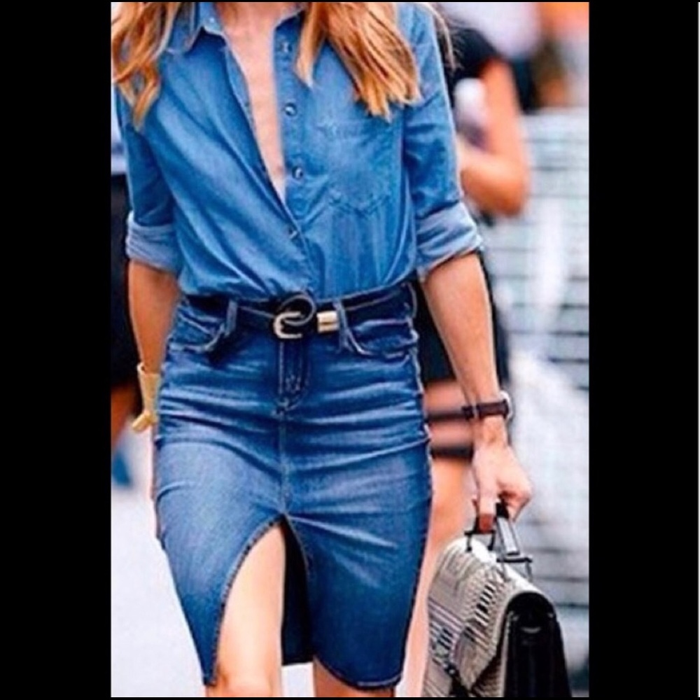 Zara denim skirt